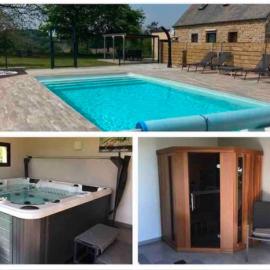 La Miltière, maison avec piscine, spa et sauna