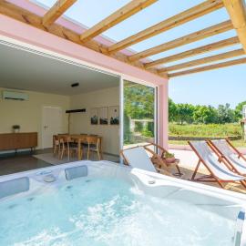 Bacelos pink house - riverfront with jacuzzi, hotell i Soure
