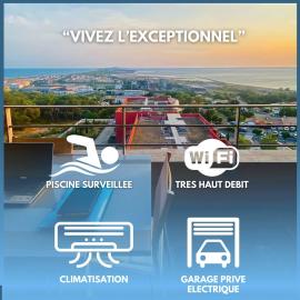 #Sète T3 Vue mer & étang Piscine Balcon