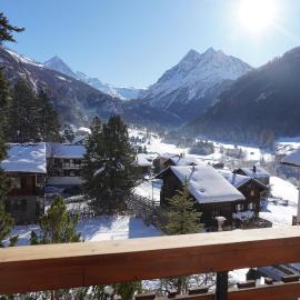 Renovierte Wohnung mit Ausblick für 1-2 Personen, hotel in Evolène