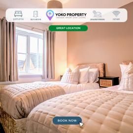 Grange House • Sleeps 6 • Driveway Parking • Sky TV • Fast WiFi • Self-Check-In • Yoko Property