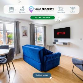 Clover Field Apartment I 2 Bedrooms 2 Bathrooms I Excellent Location I x2 Allocated Parking Spaces I Sky TV I By Yoko Property