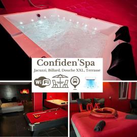 Le Confiden'spa Loft 55m2 Jacuzzi - Billard - Cheminée - Terrasse