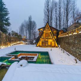 StayVista at Alpha and Peek a boo with Lawn, BBQ, Aframe and Bonfire
