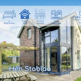 Hên Stablau - Spacious Pet-Friendly Welsh Retreat by PolkaStays, Hotel in Llanfihangel-Glyn-Myfyr