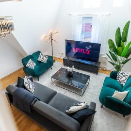 130 qm Maisonette-Penthouse - Dachterrasse mit exklusivem Panoramablick, hotel a Hannover