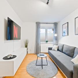 Kingsize Bett, zwei Zimmer, Waschmaschine, Netflix
