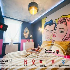 Popart Insolite Jacuzzi,Sauna & SPA Parking free, hotel di Mulhouse