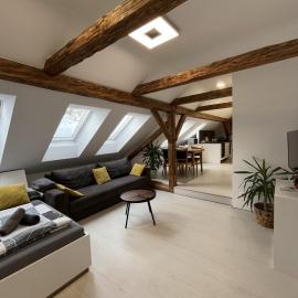 Apartmány s výhledem na zámek, hotel a Vimperk