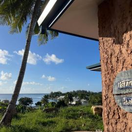 Potter House VILLA PITA vue sur lagon et village de Fare