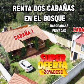 Dos Cabañas Privadas Bardeadas al precio de una