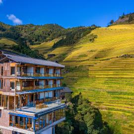 Longji B&B in Cloud、竜勝のホテル