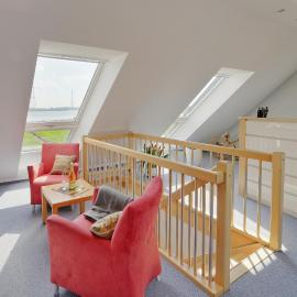 "Elbblick de luxe" Panoramablick direkt am Elbdeich auf zwei Etagen bei Moldenhauer - No3, Hotel in Twielenfleth