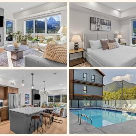 2 bedrooms-3 beds 2 baths - Rocky Mountain View Retreat - Heated Pool and Hot Tub, hotel in Dead Man's Flats