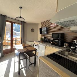 Studio au pied des pistes avec accès privé par son balcon, Hotel in Laveissière