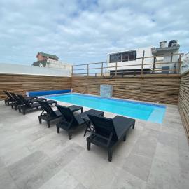 Depa con alberca a 2 minutos Playa Vicente Fox 1、ボカ・デル・リオのホテル