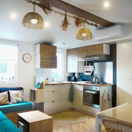 Viesnīca Mobil home Fare iti Cap Ferret, Les Viviers, avec climatisation pilsētā Lēžkapferē