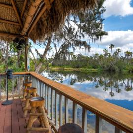 Riverside Hut Cozy Getaway w Tiki Hut & Grill