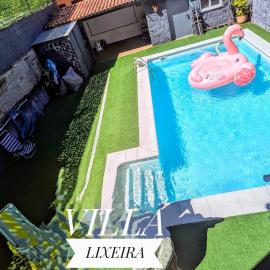 Chalet con piscina a 5 minutos de la playa, hotel in Vilagarcia de Arousa