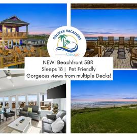 Sangria Sunset by BV! NEW Beachfront 5BR, Sleeps 18, Multiple Decks! โรงแรมในGilchrist