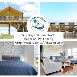 YELLOW ROSE! Stunning Beachfront 3BR w Wrap Around Deck & Amazing views โรงแรมในGilchrist
