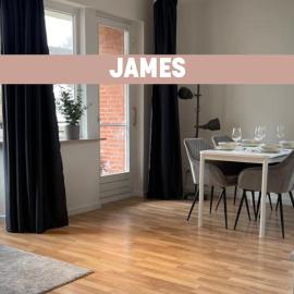 James -Ferienwohnung mit Balkon in Strand und Wald Nähe