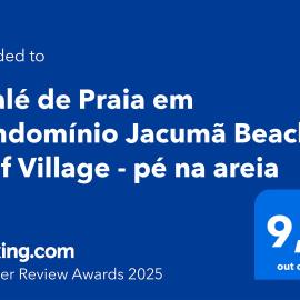 Chalé de Praia em Condomínio Jacumã Beach & Golf Village - pé na areia