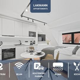 1-2 Personen - Parkplatz - Fahrradgarage - Zentrum - Küche - WLAN - Klima