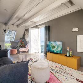 Bockholm에 위치한 호텔 Haifischsieben, Wow-Haus mit Meerblick, Sauna und Kamin