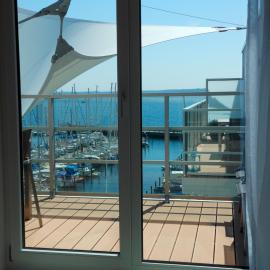 Apartment 42 "Segler", mit Sauna, Blickrichtung offene See