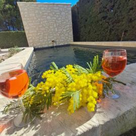 La maison de Manon, 4-5personnes, 75m2, centre village avec piscine privée