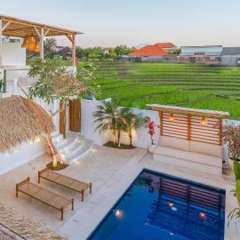 Villa PACA - Rooftop, Outdoor Cinema & 2 Pools Overlooking Rice Fields