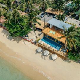 Absolute Beachfront Pool Villa with Rooftop Lounge & Sunset Views