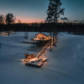 Pindi में, होटल Lake view ODYL Holiday House with Sauna and Seasonal Hot-tub