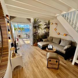 Duplex JUNGLE BLEUE Terrasse vue mer incroyable, hotel en Marigot