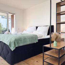 BeSSa Homes Deluxe Apartment 6 Personen Klima Garten King Size Betten