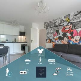 Disneyland-Paris 4pers,Wifi, parking, hotel in Chessy