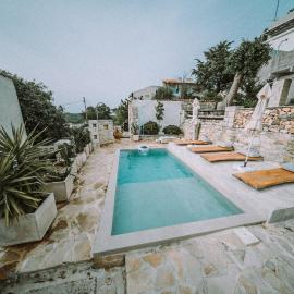 Antonia's stonebuilt mansion with a private pool