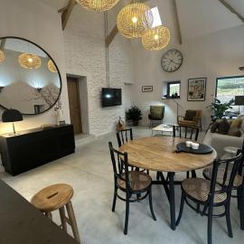 Beudy at Pentrecelyn - A stylish, dog friendly barn conversion with hot tub in Carmarthenshire