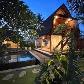 Shri Wedari Private Pool with Ricefield View