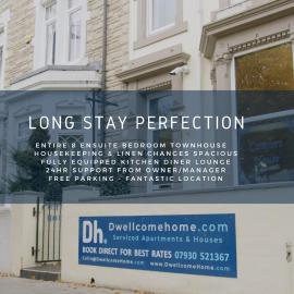 Free Parking, Entire 8 Ensuite Bedroom Townhouse, Fully Equipped Kitchen, Dining Room & Lounge, Perfect for Family Gatherings, Long Term Contractor, Relocation, etc Stays, 15 mins to Nissan, 20 mins to Sunderland & Newcastle, See our Site for Assurance