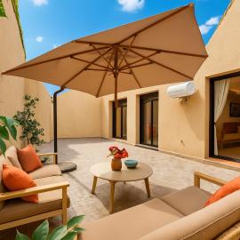 Cosy Patio sunny 2BR - new building - near oasis train station
