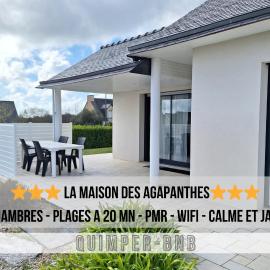La Maison des Agapanthes - accès PMR - à 20 mn des Plages, hotel v destinácii Pluguffan