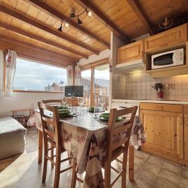 Appartement au pied des pistes avec terrasse, parking privé, casier à skis, proche commerces - FR-1-595-75