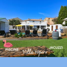Maison du Bonheur , Villa de Détente , tout confort Piscine, Billard,en pleine Camargue, hotel in Le Grau-du-Roi