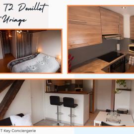 Le T2 Douillet d'Uriage - Résidence Le Louvre - Uriage- Proche Chamrousse - Jusqu'à 3 personnes - Cure thermale - Montagnes et lacs, hotel in Vaulnaveys-le-Haut
