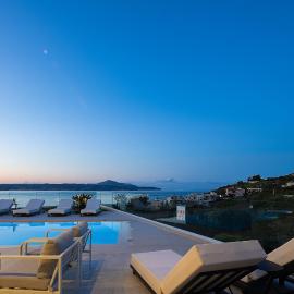 Kalyves Royal Villa - "Free"heated pool,gym&seaview