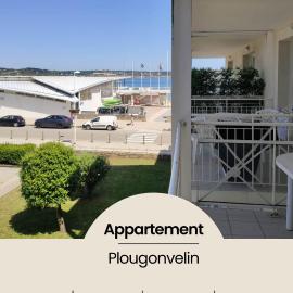 Superbe appartement en face de la plage avec piscine sauna et petite vue mer