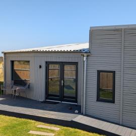 Modern Eco-Lodges near Findhorn Beach