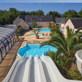 Mobil home XL 6 personnes Camping 4 étoiles La Pommeraie de l'Océan, hotel Tréguncben